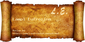 Lampl Eufrozina névjegykártya